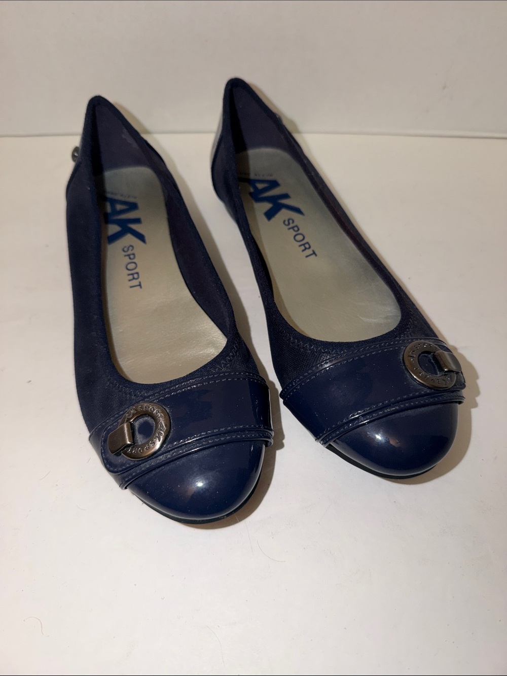 Anne Klein Sport Women's Navy Ballet Flats